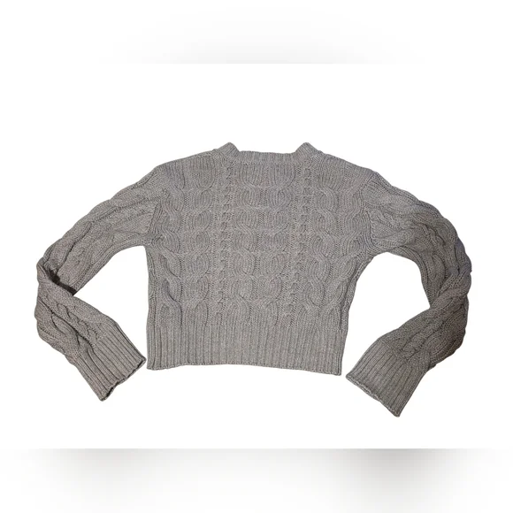 Abercrombie & Fitch Cable Knit Button Up Gray Cardigan Size Small - Picture 4 of 4